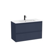 Tenue unik 2 tiroirs lavabo centré 1000mm bleu nuit mat - ROCA A851935538 