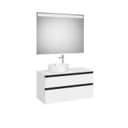 The gap pack 2t pour vasque à gauche 1000mm blanc mat/poignées noires - ROCA A851971509 