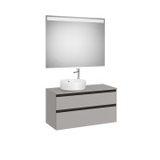 The gap pack 2t pour vasque à gauche 1000mm gris moyen mat/poignées noires - ROCA A851971547 