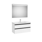 The gap pack 2t lavabo mural centré 1000mm blanc mat/poignées noires - ROCA A851976509 