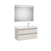 The gap pack 2t lavabo mural droite 1000mm frêne nordic/poignées nickel mat - ROCA A851978434 