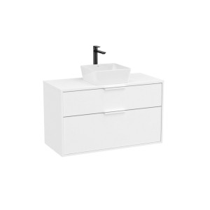 Optica meuble 2 tiroirs pour vasque à poser + plan 1000 mm blanc mat - ROCA A851988509 