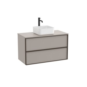 Inspira meuble pour vasque à poser + plan 1000x490 mm gris mat - ROCA A851995510 