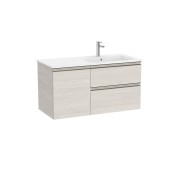 The gap unik 2t+1p lavabo asym droite slim 1000 frêne nordic/poignées nickel mat - ROCA A851997434 