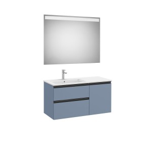 The gap pack 2t+1p 1000 mm asym gche (unik+miroir) bleu mat/ poignées noires - ROCA A851998548 