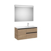 The gap pack 2t + 1p 1000 mm asymétrique droite noyer/poignées noires - ROCA A851999517 