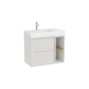 Tura unik 2t 2 niches lat lavabo asymétrique g 800 blc cassé mat - ROCA A852028558 