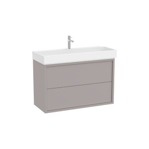 Tura unik (solution meuble 2t + lavabo percé 1 trou) 1000 mm gris clair mat - ROCA A852035559 
