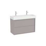 Tura unik (solution meuble 2t + lavabo percé 2 trous) 1000 mm gris clair mat - ROCA A852036559 