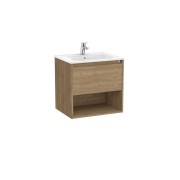 Tenor unik (meuble 1 tiroir et 1 niche inférieure + lavabo) 600 mm noyer - ROCA A852079517 