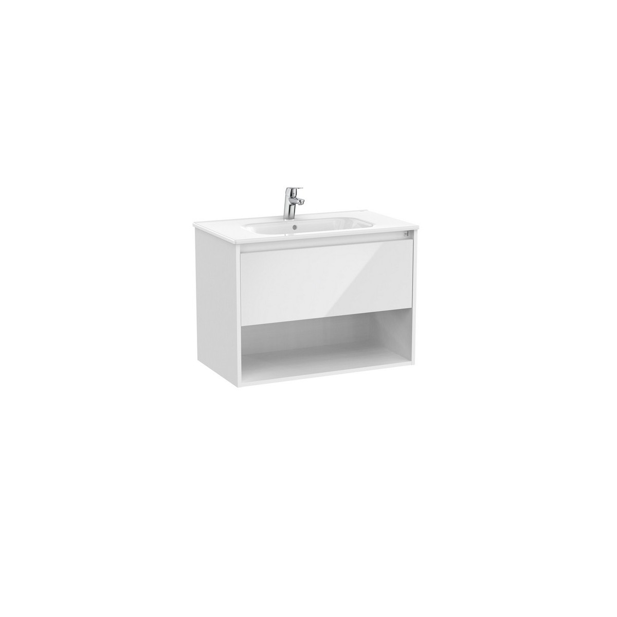 Tenor unik (meuble 1 tiroir et 1 niche inférieure + lavabo) 800mm blanc brillant - ROCA A852080806 