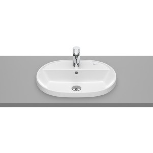 The gap round vasque à encastrer percée 1 trou avec trop plein 55x40x4 cm - ROCA A3270Y6000 