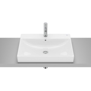 Ona vasque semi-encastrée percée 1 trou 600x450 blanc brillant - ROCA A32768N000 