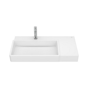 Tura lav asym cuve a gauche 800x430mm blanc mat - ROCA A327697620 