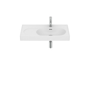 Meridian lavabo mural asymétrique droite en fineceramic® blanc mat 800x460mm - ROCA A327744620 