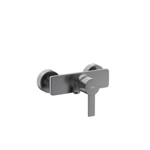 Targa mitigeur de douche mural sans flexible ni douchette graphite brossé - ROCA A5A215FGM0 