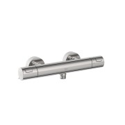 T-500 mitigeur douche thermostatique mural avec régulateur de débit pvd acier - ROCA A5A2E18SM0 