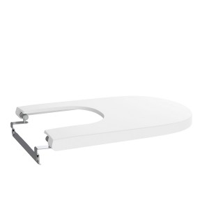 Meridian abattant frein de chute pour bidet en acier inoxydable blanc mat - ROCA A806F92621 