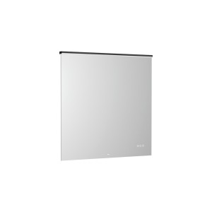 Mirai confort miroir avec cadre métallique noir et éclairage led 800x800 - ROCA A812456485 
