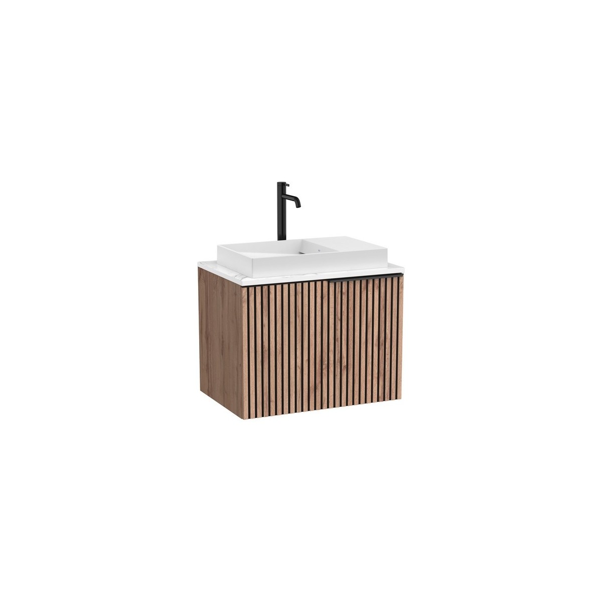 Horizon unik meuble 1t 700+plan blanc+vasque dash blc mat - ROCA A851954554 