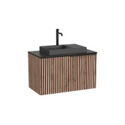 Horizon unik meuble 1t 900+plan noir+vasque dash noire mate - ROCA A851955553 