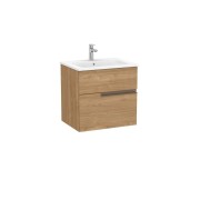 Victoria-n unik (meuble+lavabo) 2 tiroirs droite 600 mm noyer - ROCA A852095517 