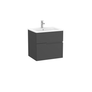 Victoria-n unik (meuble+lavabo) 2 tiroirs droite 600 mm onyx - ROCA A852095531 
