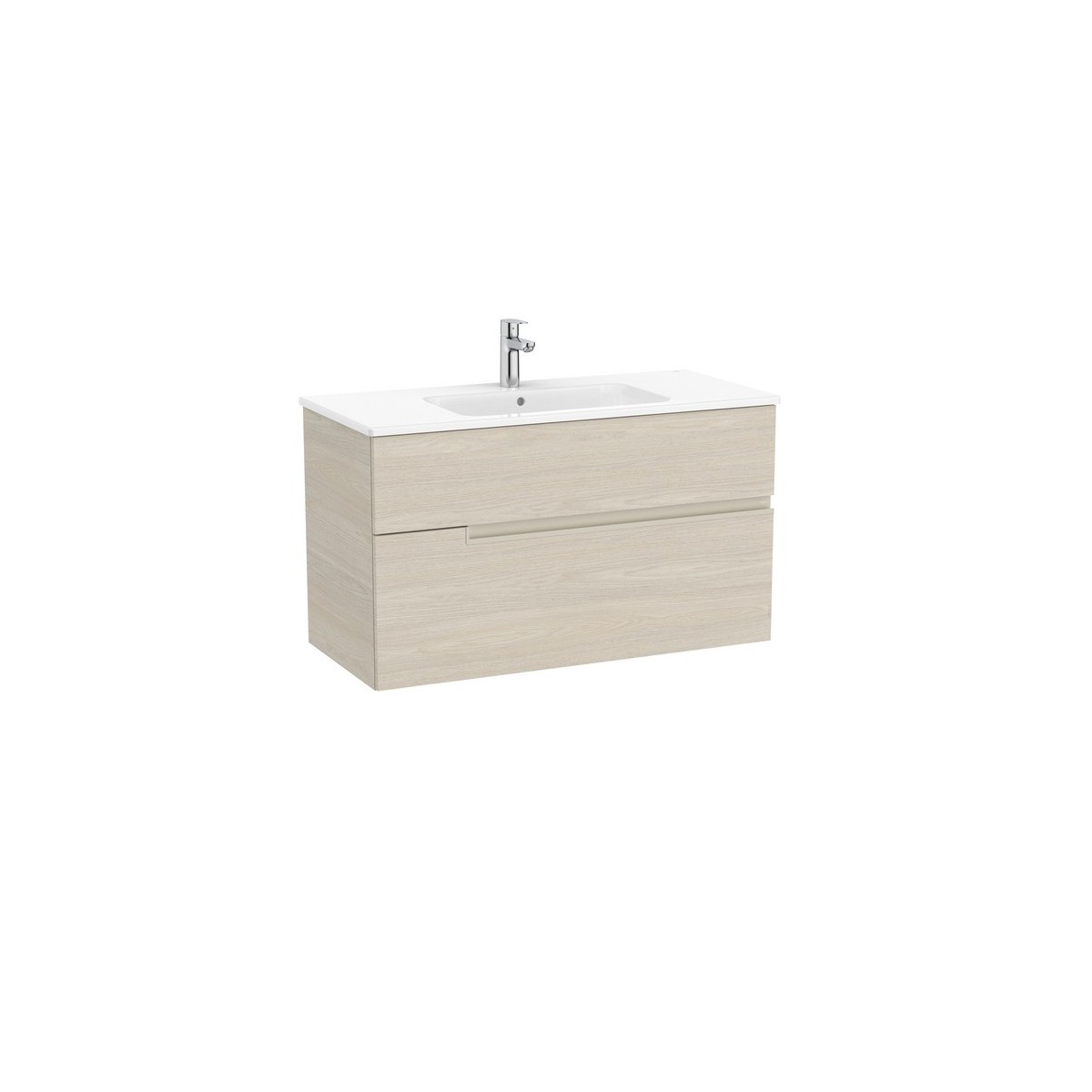 Victoria-n unik (meuble+lavabo) 2 tiroirs 1000 mm frêne clair - ROCA A852098541 