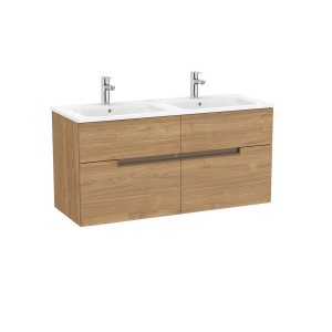 Victoria-n unik (meuble+lavabo) 4 tiroirs 1200 mm noyer - ROCA A852099517 