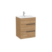 Victoria-n unik (meuble+lavabo) 3 tiroirs droite 600 mm noyer - ROCA A852100517 