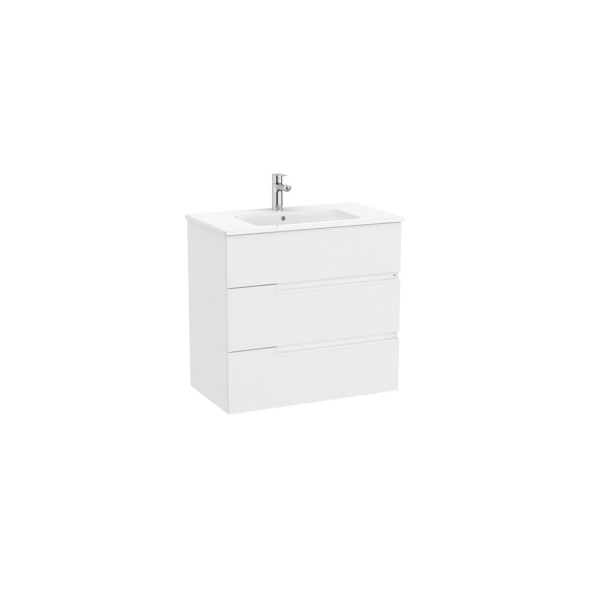 Victoria-n unik (meuble+lavabo) 3 tiroirs 800 mm blanc mat - ROCA A852102509 