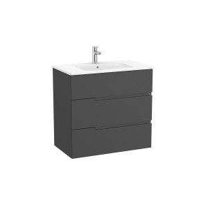 Victoria-n unik (meuble+lavabo) 3 tiroirs 800 mm onyx - ROCA A852102531 