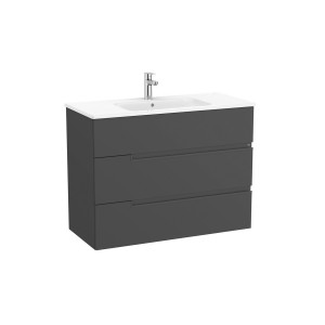 Victoria-n unik (meuble+lavabo) 3 tiroirs 1000 mm onyx - ROCA A852103531 