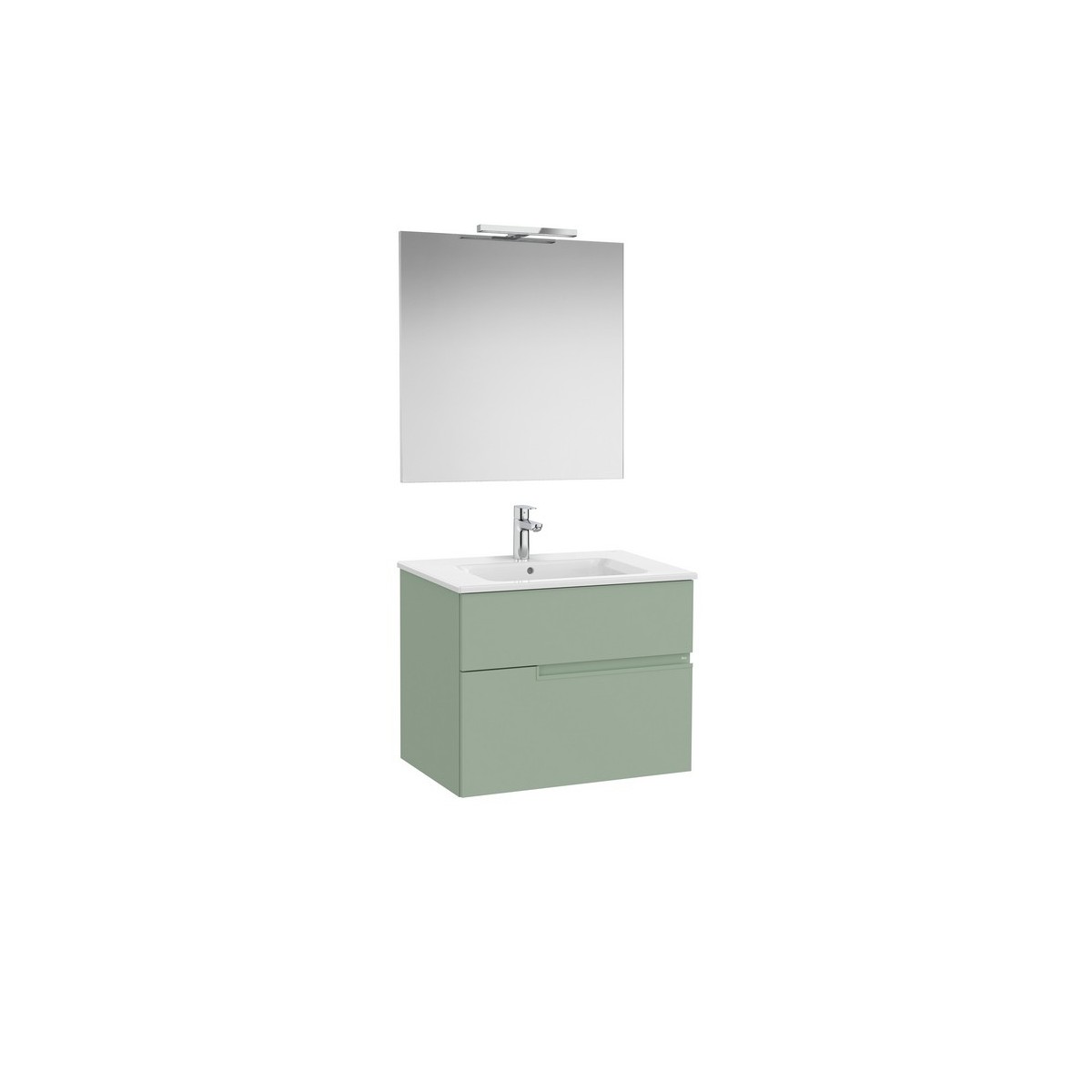 Victoria-n pack (meuble+lavabo+miroir+applique) 2 tiroirs 700 mm vert sauge - ROCA A852106564 