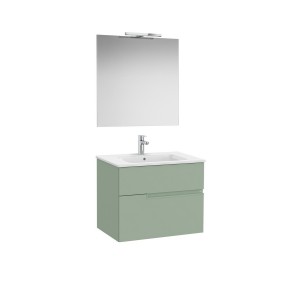 Victoria-n pack (meuble+lavabo+miroir+applique) 2 tiroirs 700 mm vert sauge - ROCA A852106564 