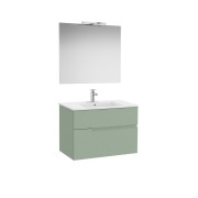 Victoria-n pack (meuble+lavabo+miroir+applique) 2 tiroirs 800 mm vert sauge - ROCA A852107564 