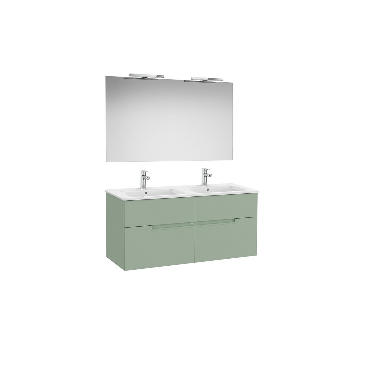 Victoria-n pack (meuble+lavabo+miroir+appliques) 4 tiroirs 1200 mm vert sauge - ROCA A852109564 