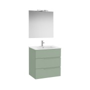 Victoria-n pack (meuble+lavabo+miroir+applique) 3 tiroirs 700 mm vert sauge - ROCA A852111564 