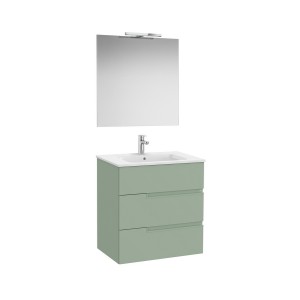 Victoria-n pack (meuble+lavabo+miroir+applique) 3 tiroirs 700 mm vert sauge - ROCA A852111564 
