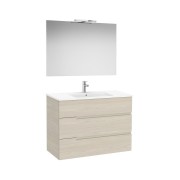 Victoria-n pack (meuble+lavabo+miroir+applique) 3 tiroirs 1000 mm frêne clair - ROCA A852113541 