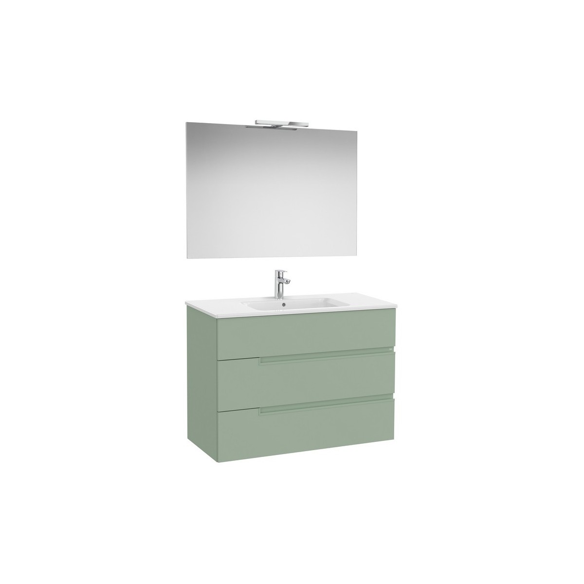 Victoria-n pack (meuble+lavabo+miroir+applique) 3 tiroirs 1000 mm vert sauge - ROCA A852113564 