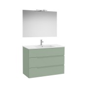 Victoria-n pack (meuble+lavabo+miroir+applique) 3 tiroirs 1000 mm vert sauge - ROCA A852113564 