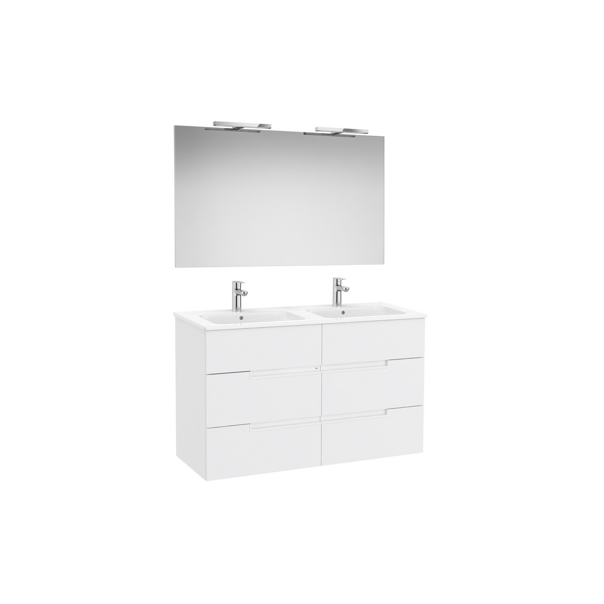 Victoria-n pack (meuble+lavabo+miroir+appliques) 6 tiroirs 1200 mm blanc mat - ROCA A852114509 
