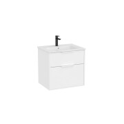 Optica unik 2 tiroirs et lavabo porcelaine 600 mm blanc mat - ROCA A852451509 