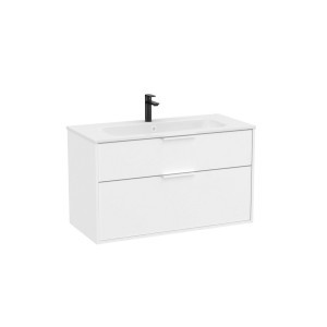 Optica unik 2 tiroirs et lavabo porcelaine 1000 mm blanc mat - ROCA A852454509 