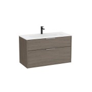 Optica unik 2 tiroirs et lavabo porcelaine 1000 mm chêne foncé - ROCA A852454537 