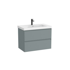 Linea unik (meuble+lavabo) 2 tiroirs 80 cm bleu polaire - ROCA A852489596 