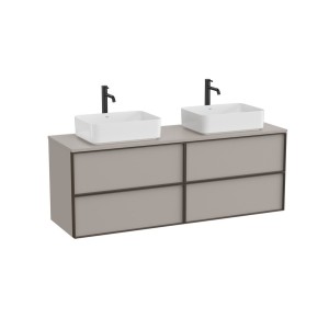 Inspira meuble 4 tiroirs pour vasques à poser 1600 mm gris mat - ROCA A852523510 