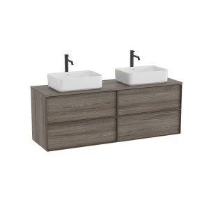 Inspira meuble 4 tiroirs pour vasques à poser 1600 mm magnolia texturé - ROCA A852523556 