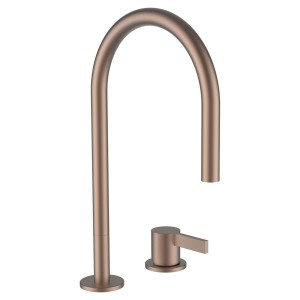 Kartell mit lav 2 trous bec orientable 166 mm ss vidage pvd or rosé brossé - LAUFEN H3113321682201 